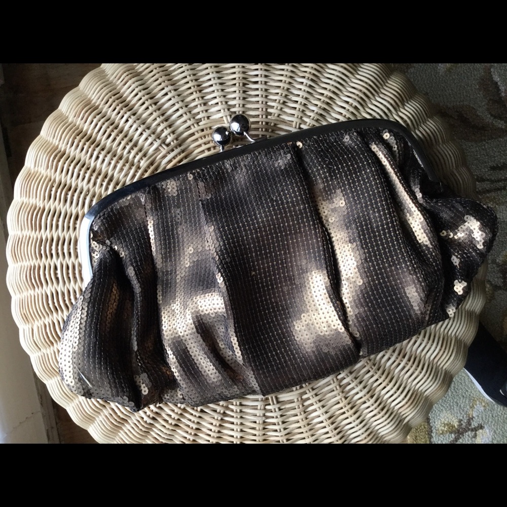 LIMITED EDITION  purse  brown bronze clutch bag